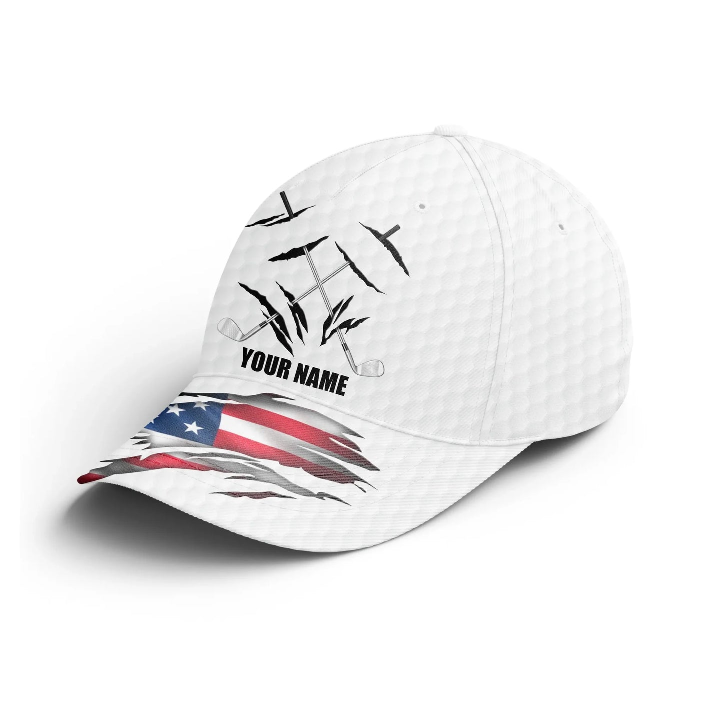 Golf Cap Custom Name For Men And Women, Personalized Golf Lover Gifts, American Flag Golf Hats Gifts For Him, Golfer, Her, Friend