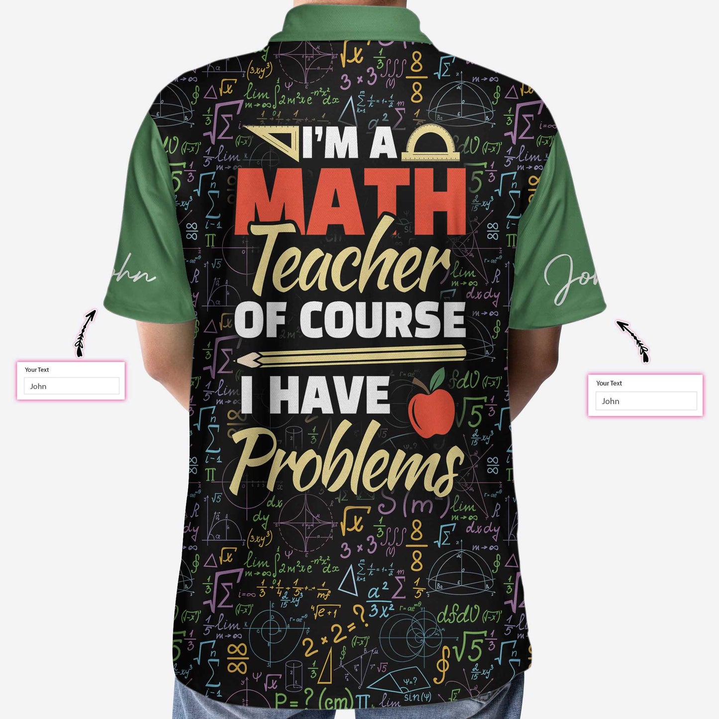 Math Teacher Custom Polo Shirt, I Am A Math Teacher Custom Polo Shirt - Personalized Gift For Teachers