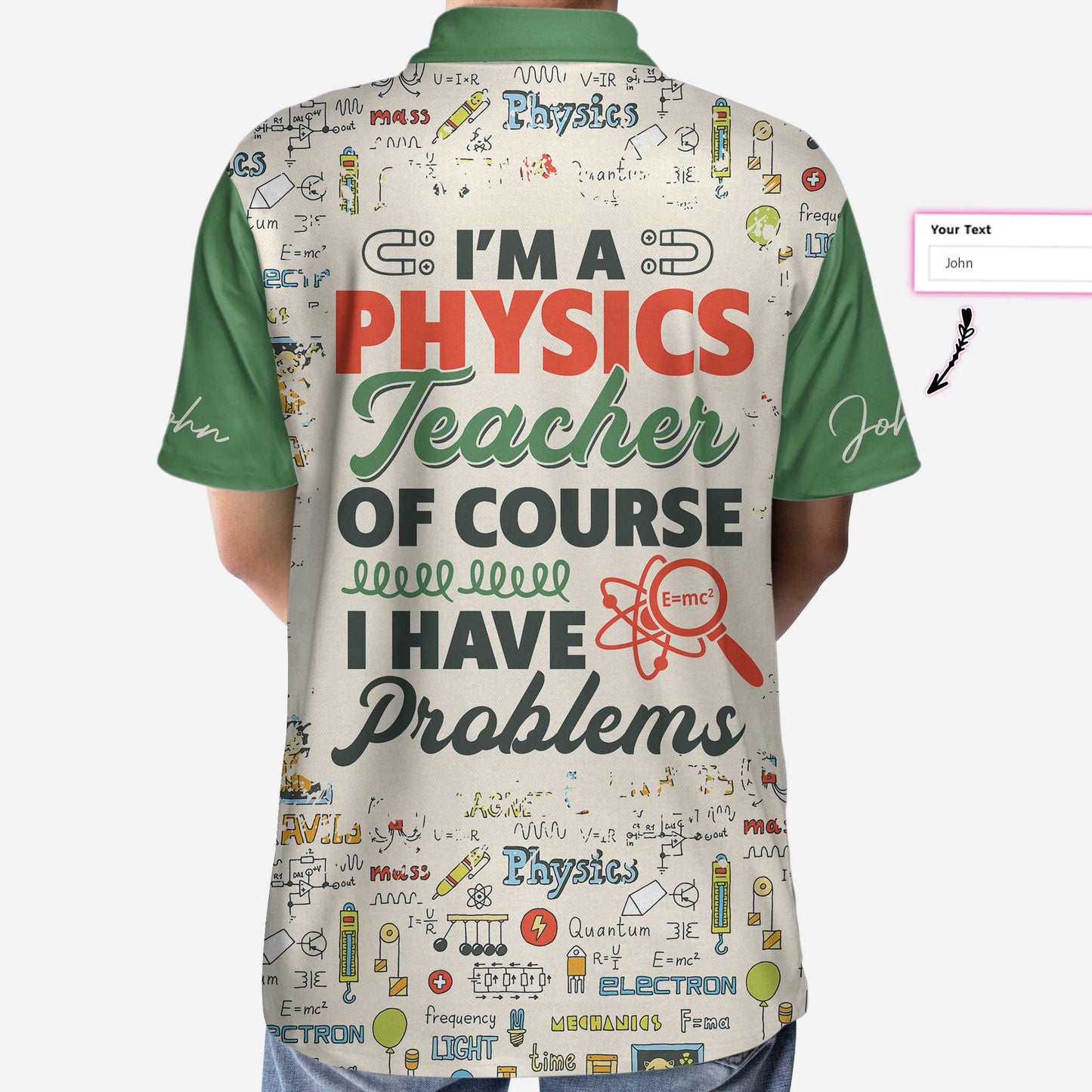Physics Teacher Custom Men Polo Shirt, I Am A Physics Teacher Custom Polo Shirt, Personalized Gift For Physics Teacher