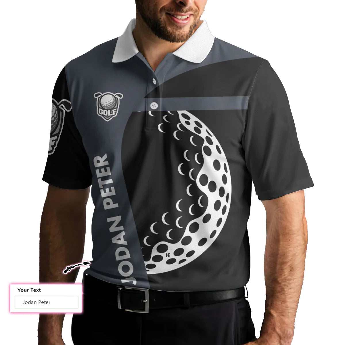 Personalized Golf Men Polo Shirt, I Play Golf Because I Love It Shirt For Men Custom Polo Shirt For Men, Gift For Male Golfers