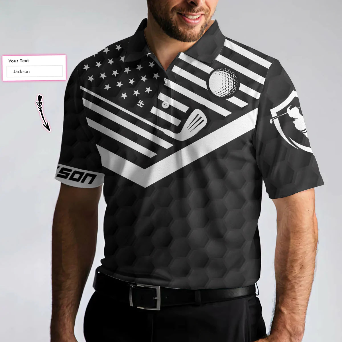 Personalized Golf American Flag Golf Men Polo Shirt, I Was One Under Today Custom Shirt For Male, Gift For Golfers