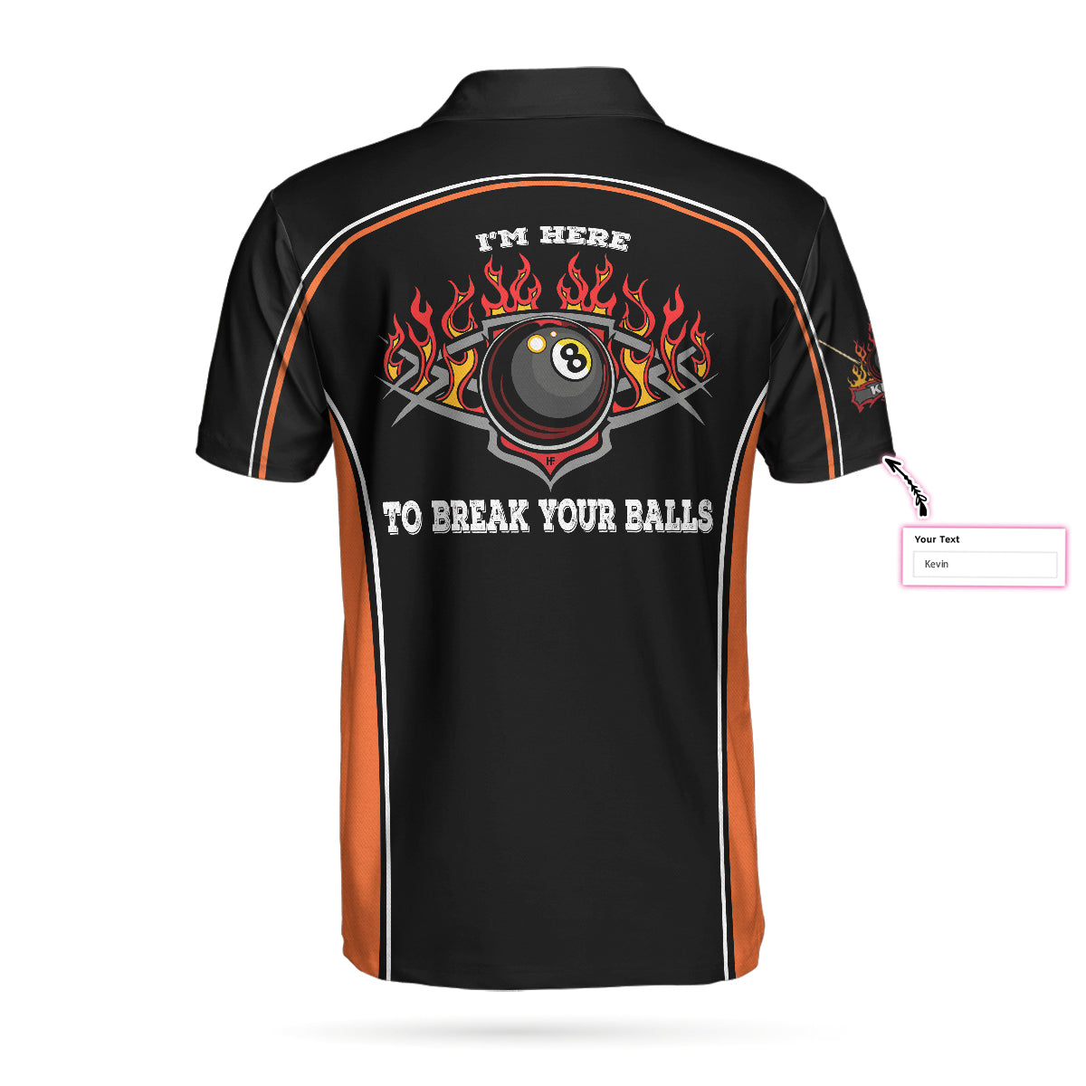 Billiards Custom Men Polo Shirt, Personalized Billiards Shirt, I'm Here To Break Your Balls Men Polo Shirt, Best Gift  For Men