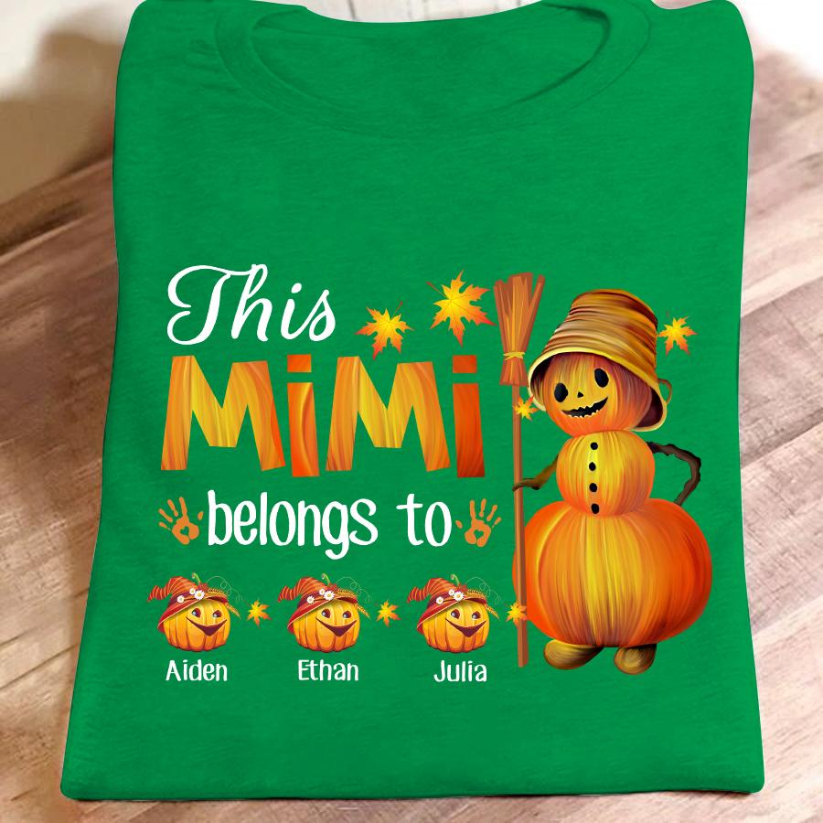Mimi and Kids Custom Name T-shirt, This Mimi Belongs To Personalized Shirt - Perfect Gift For Gigi, Nana, Mimi, Grandma