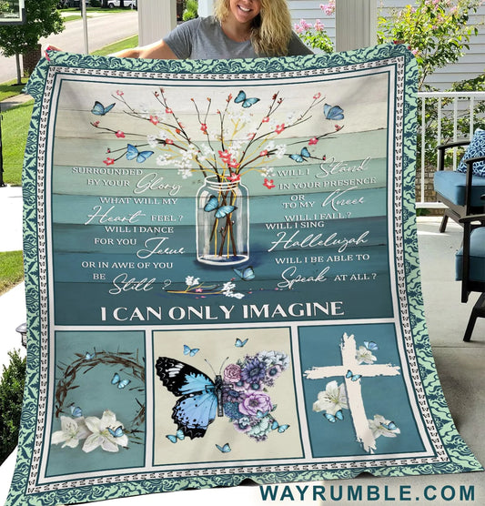 Christian Throw Blanket, Easter Day Blanket, Faith Blanket, Inspirational Gift, Easter Lily Blanket - I Can Only Imagine Blanket