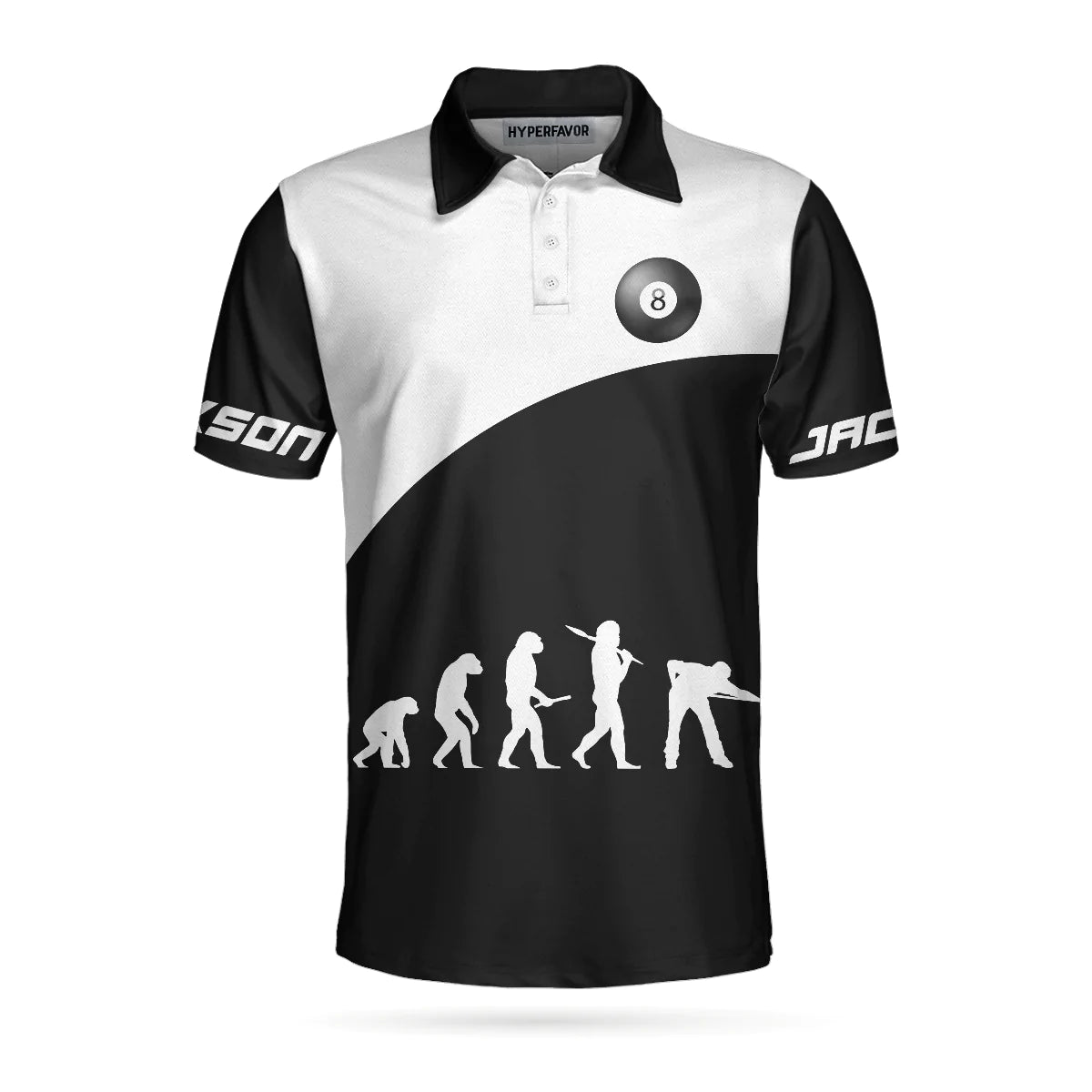 Personalized Black And White Billiards Design Polo Shirt, Just The Tip I Promise Billiards Custom Shirt, Gift For Billiards Lovers