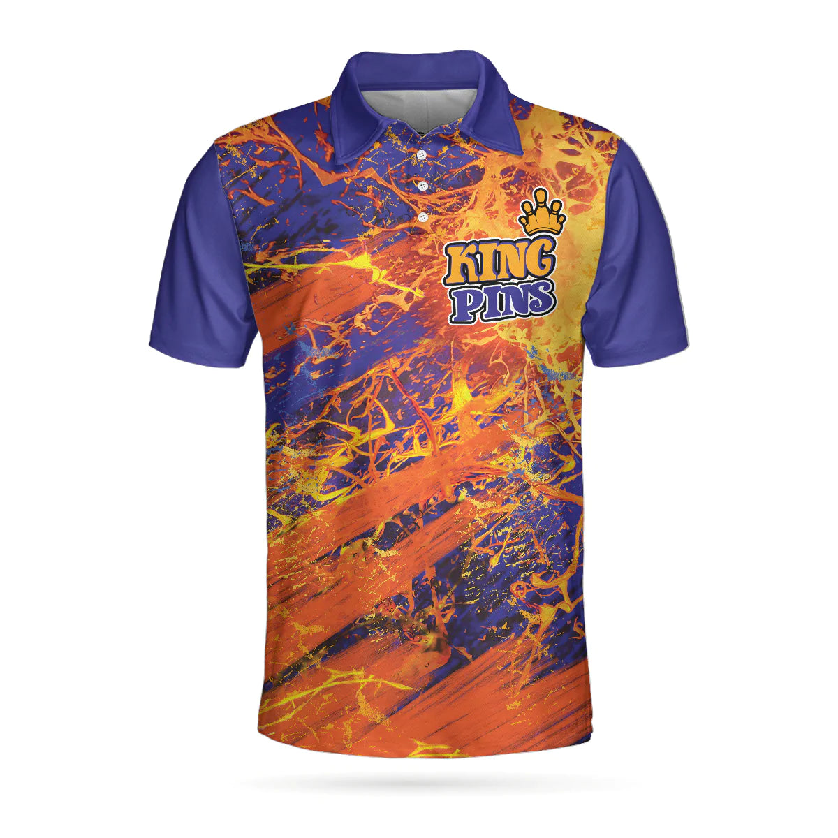 Leave No Pin Standing Bowling Short Sleeve Men Polo Shirt, Dynamic Sports Polo Shirt, Best Bowling Shirt For Men