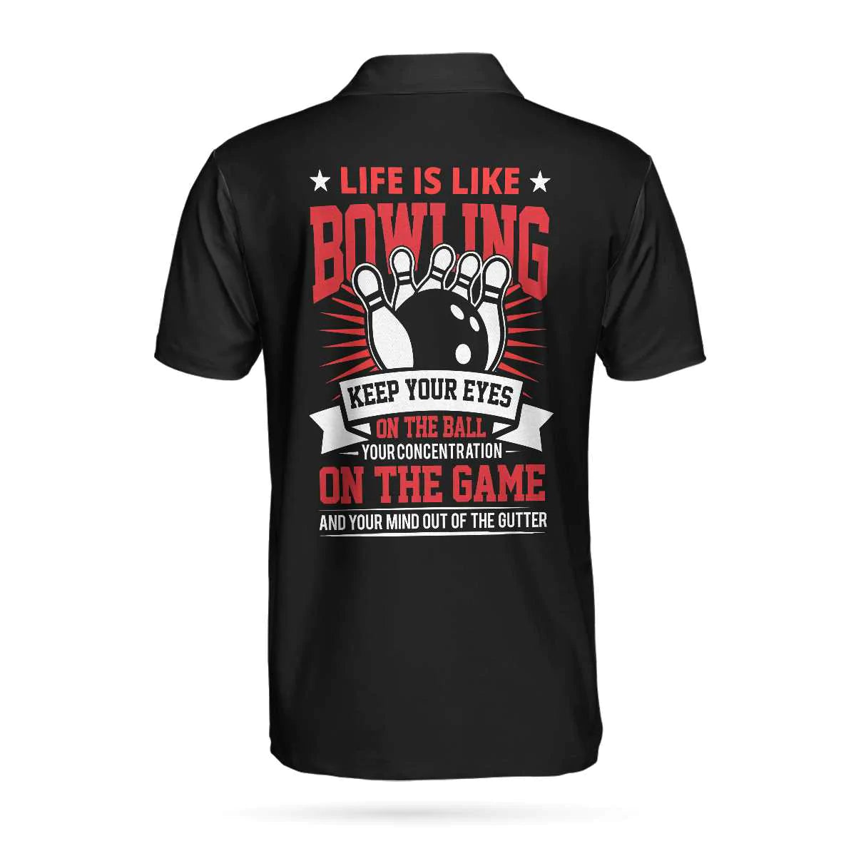 Personalized Fire Bowling Ball Men Polo Shirt, Keep Your Eyes On The Balls Bowling Custom Shirt For Male