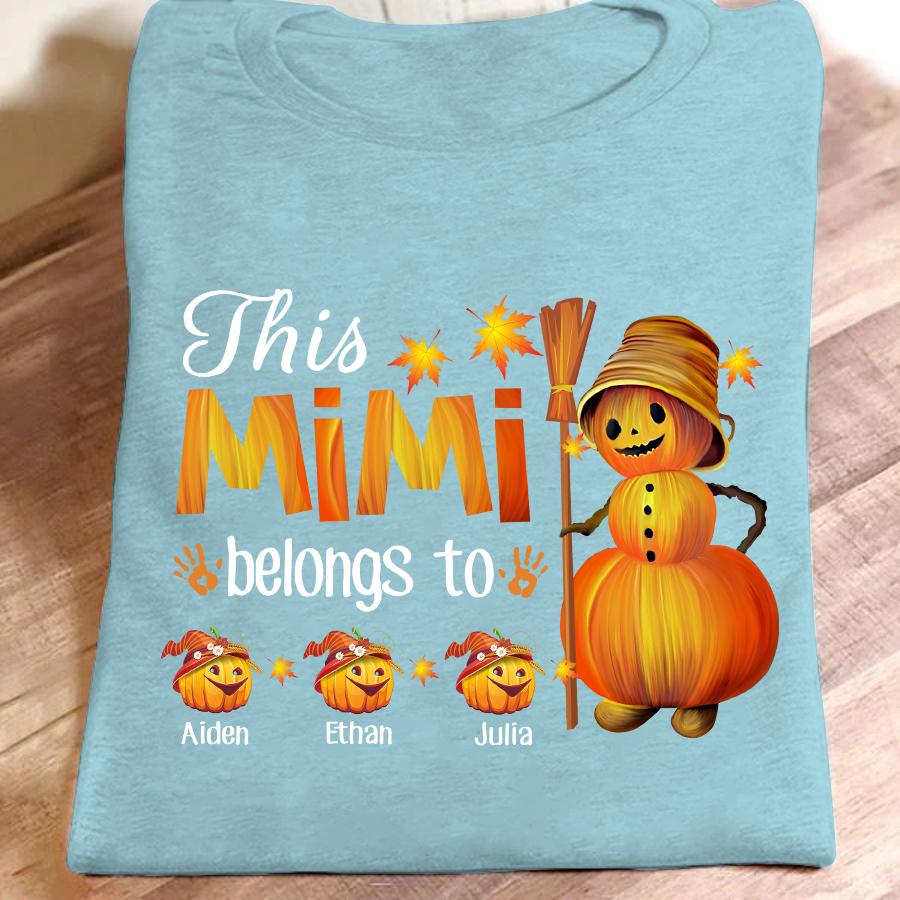 Mimi and Kids Custom Name T-shirt, This Mimi Belongs To Personalized Shirt - Perfect Gift For Gigi, Nana, Mimi, Grandma