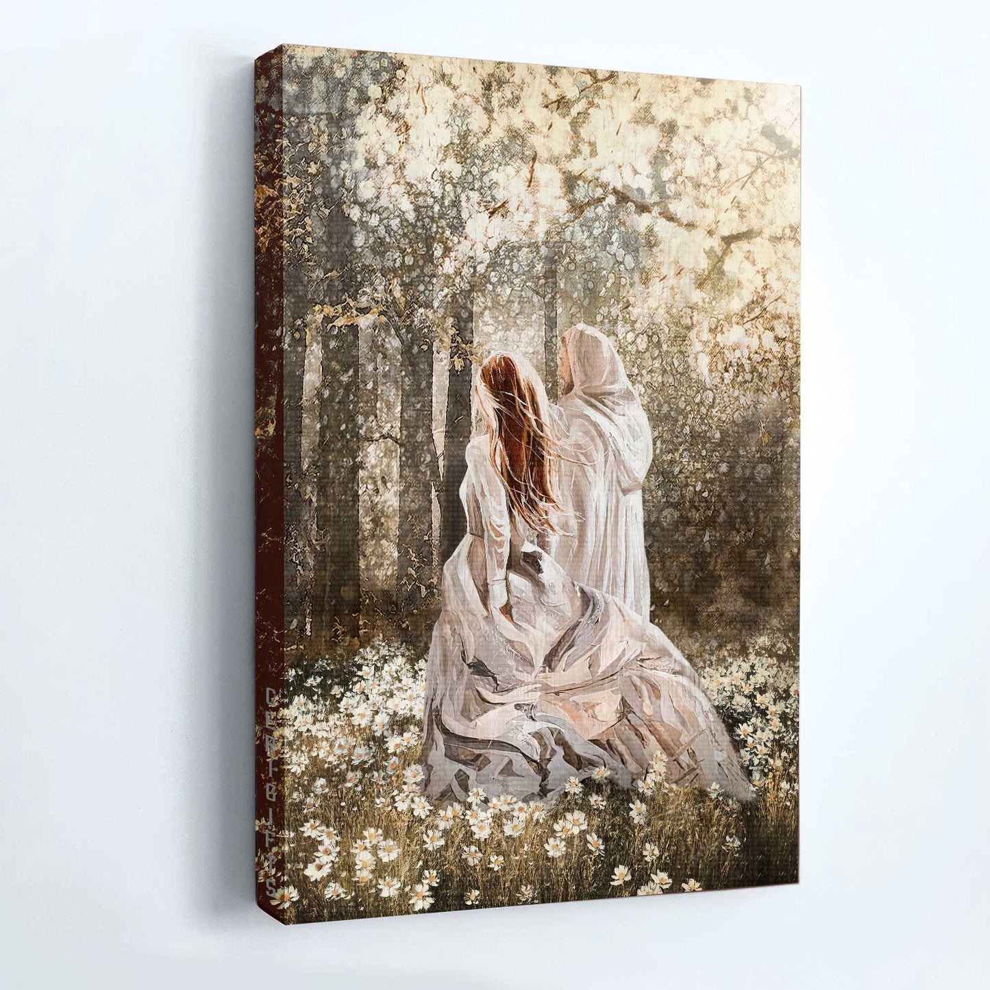 Jesus Portrait Canvas - Jesus painting, Beautiful girl, Walking with Jesus Portrait Canvas - Gift For Christian - God says you are Portrait Canvas
