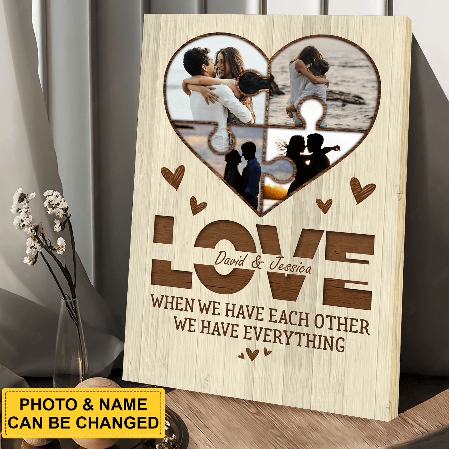 Couple Portrait Canvas - Personalized Couple Canvas - Custom Gift For Couple, Valentine's Day, Wedding Anniversary - When We Have Each Other We Have Everything