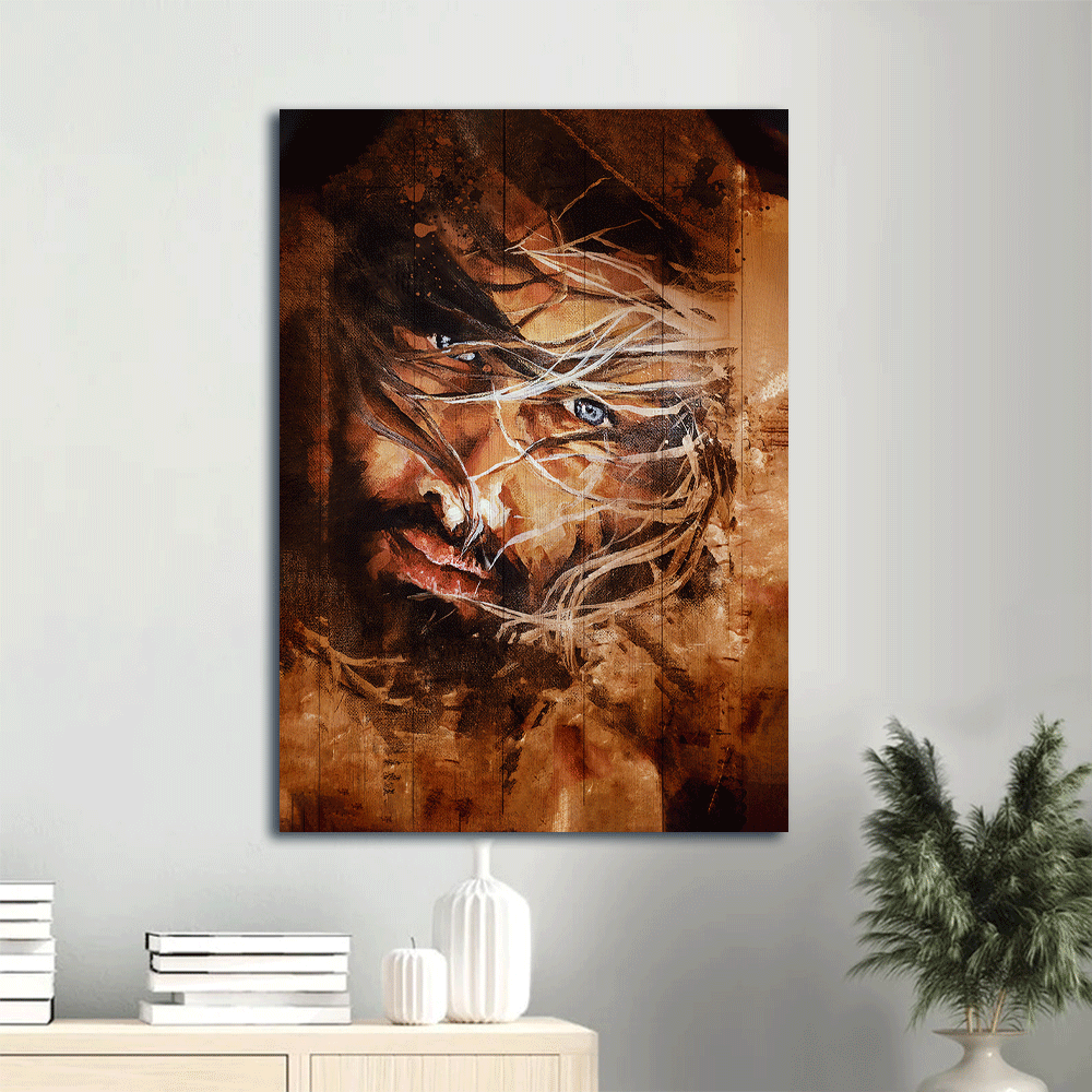 Jesus Portrait Canvas - Christ the redeemer, Jesus face- Inspirational gift, Gift For Christian