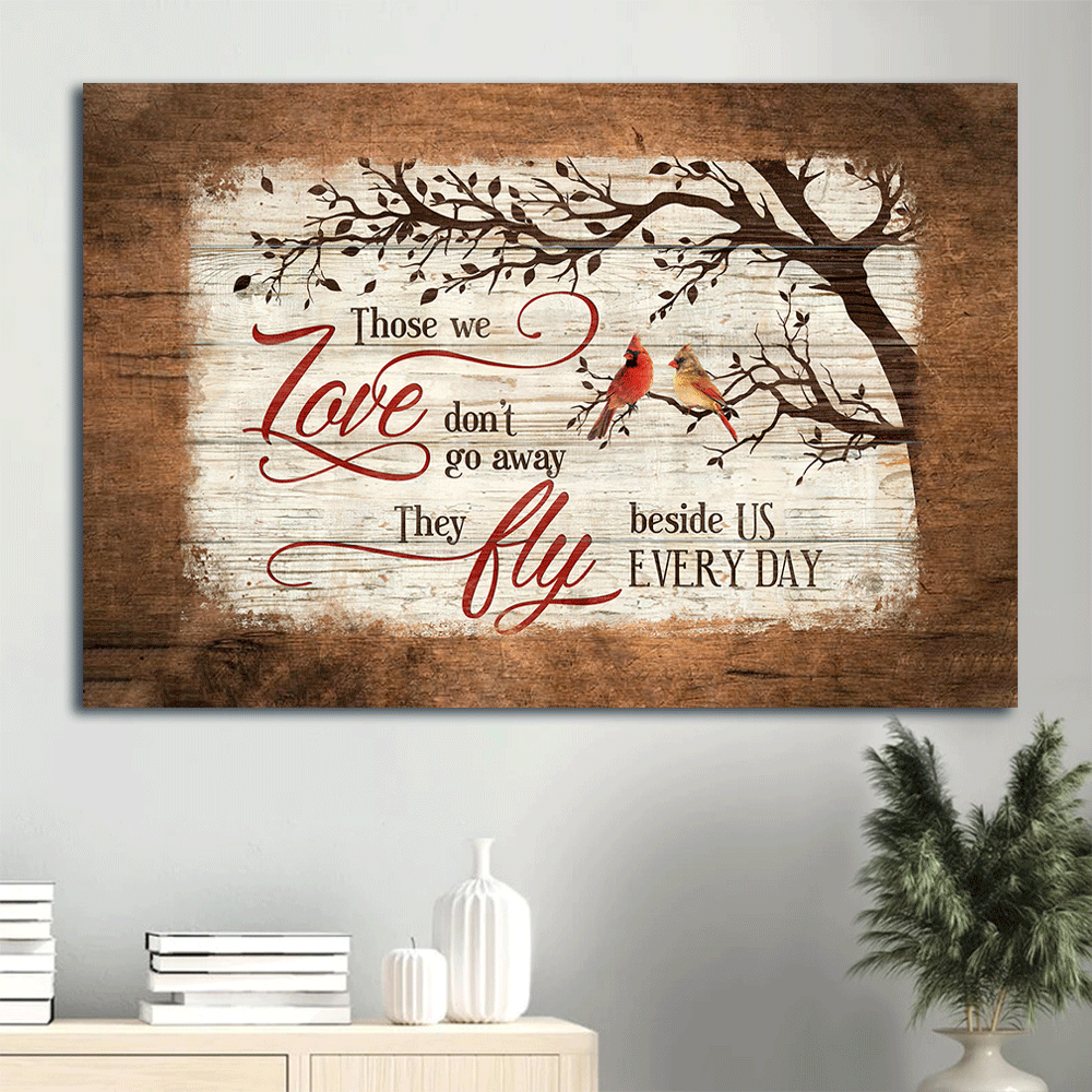 Red Cardinal Landscape Canvas, Christian Wall Art - God, Faith, Jesus, Heaven Landscape Canvas - Wall Decor Framed Gift For Christian