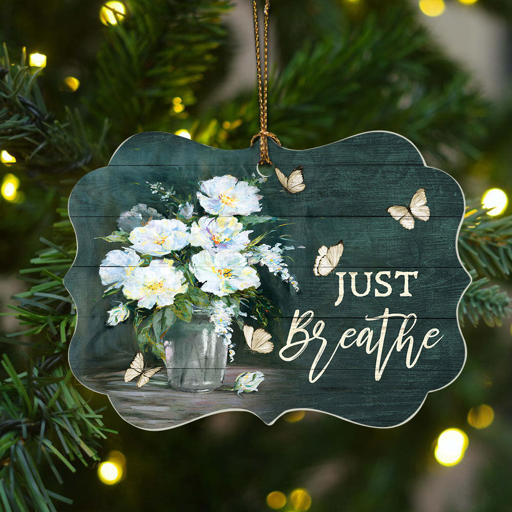 Jesus Benelux Aluminum Ornament- Flower Vase, Pretty Butterfly- Christian Gift - Just Breathe
