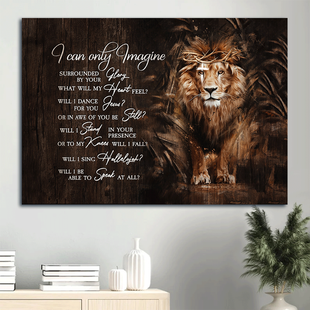 Jesus Landscape Canvas- Lion of Judah, Crown of thorns, I can only imagine, The great lion - Gift for Christian - Landscape Canvas Prints, Christian Wall Art