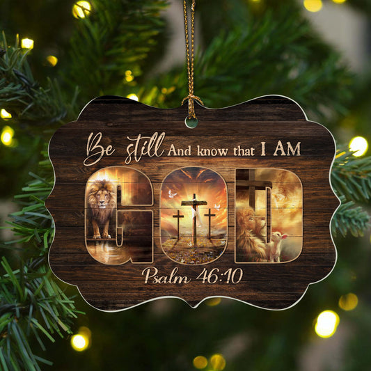 Jesus Benelux Aluminum Ornament - Lion of Judah, The amazing spirit - Christian Gift For Christmas - Be still and know that I am God