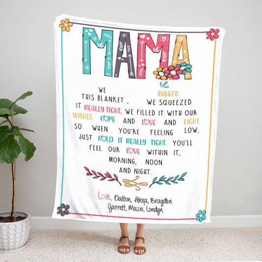 Personalized Mama Throw Blanket Mama Blanket Gift Mother's Day Birthday Gift For Mommy Mom Mama