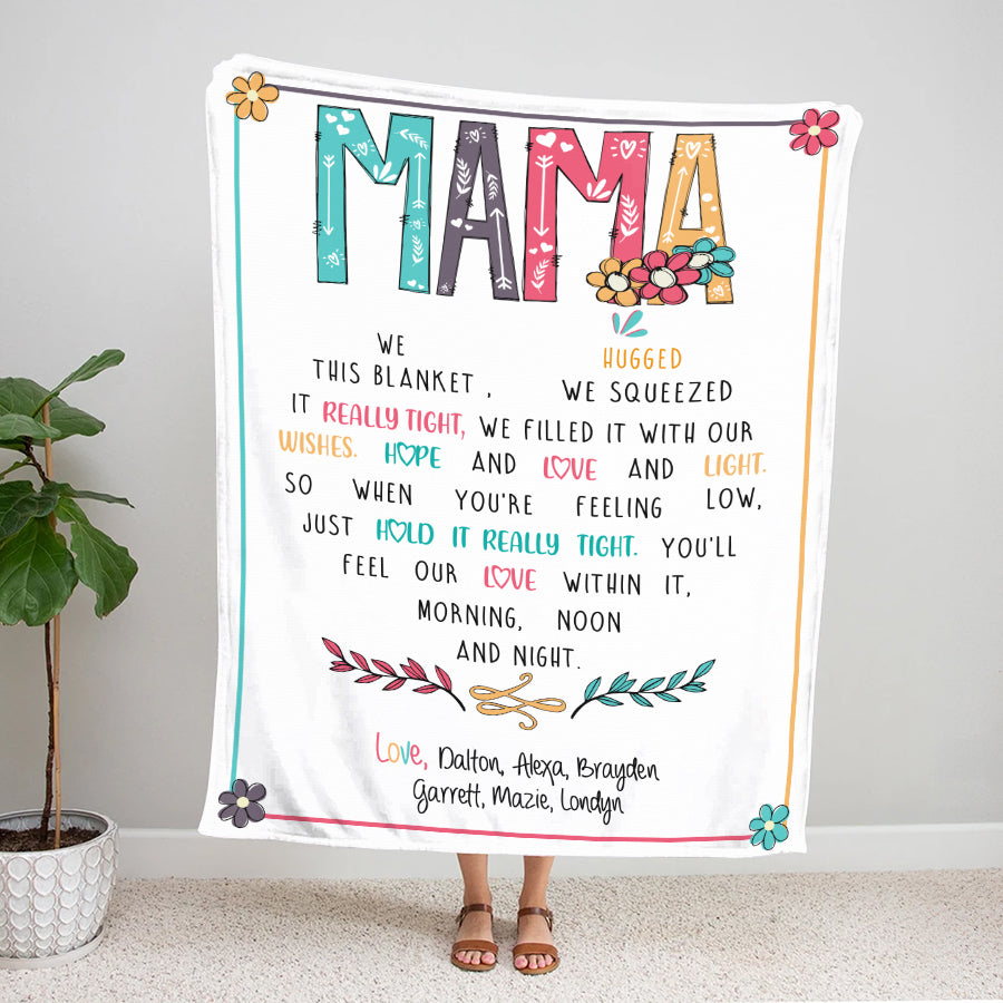 Personalized Mama Throw Blanket Mama Blanket Gift Mother's Day Birthday Gift For Mommy Mom Mama