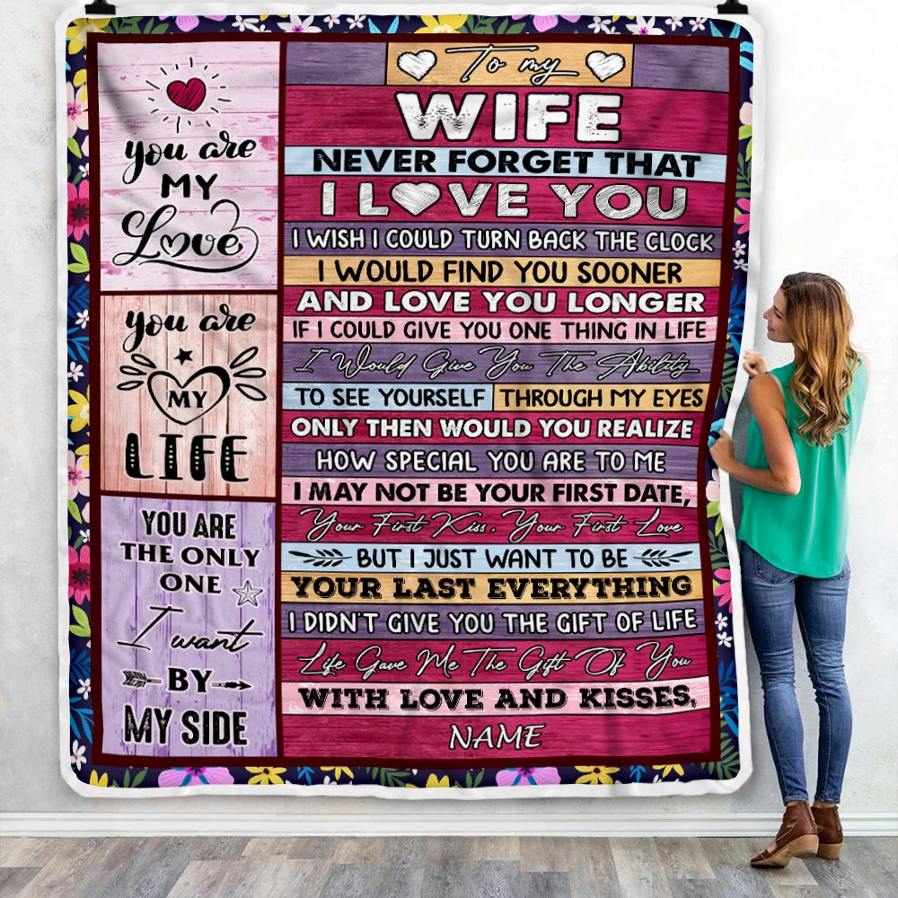 Gift For Wife, Couple Blanket, Wood imitation Blanket, You Are My Love, You Are The Only One by my Side Blanket - Valentine, Christmas, Wedding Anniversary Fleece Blanket