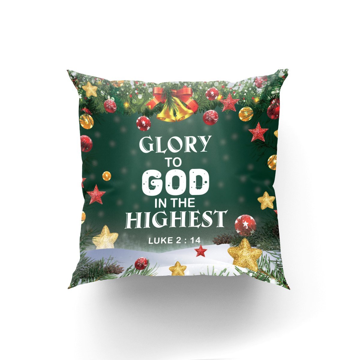 Bible Verse Pillow - Jesus Pillow- Gift For Christian - Glory To God In The Highest
