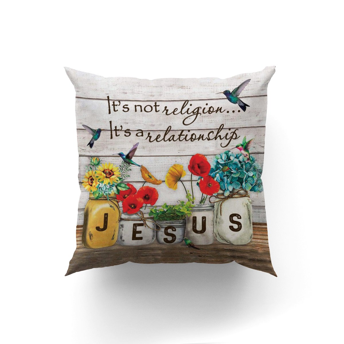 Bible Verse Pillow - Jesus Pillow- Gift For Christian - Its Not Religion Its A Relationship