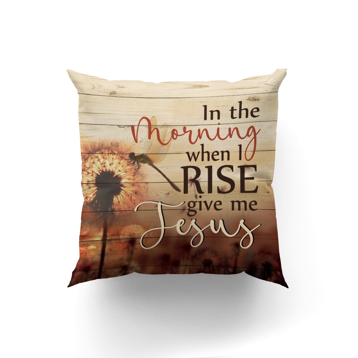 Bible Verse Pillow - Jesus Pillow - Gift For Christian - In The Morning When I Rise Give Me Jesus
