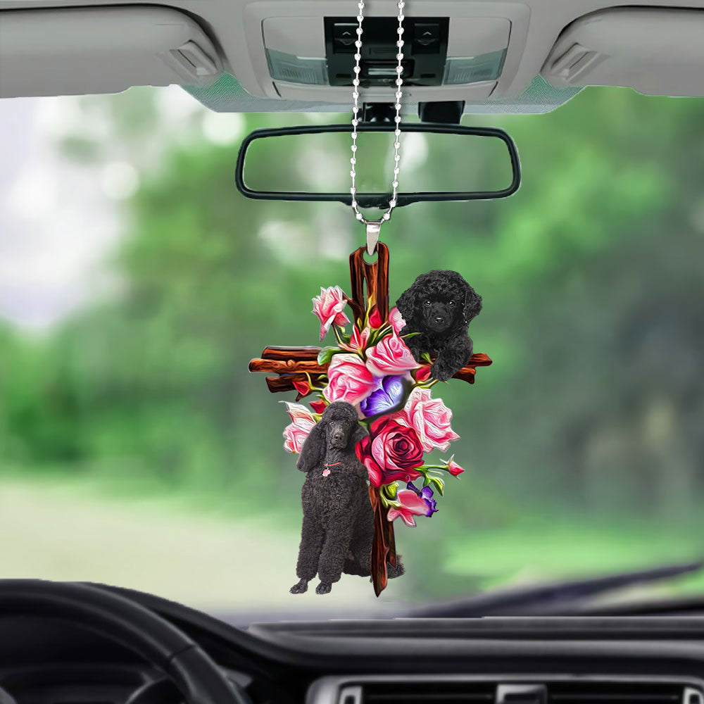 Poodle Roses and Jesus Ornament Dog - Gift For Pet Lovers - Gift For Dog Mom, Dog Lover, Dog Owner