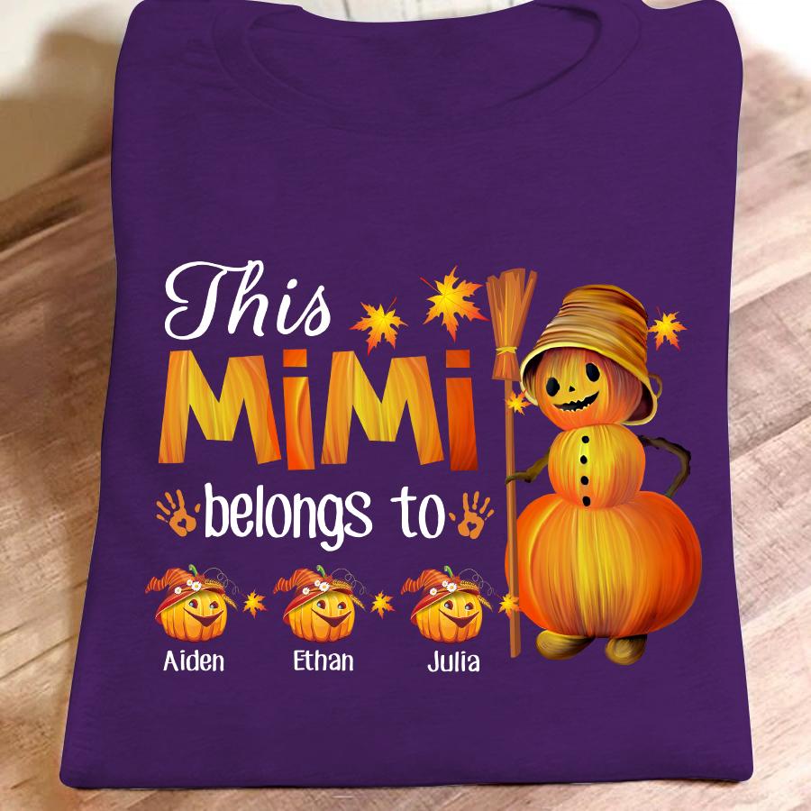 Mimi and Kids Custom Name T-shirt, This Mimi Belongs To Personalized Shirt - Perfect Gift For Gigi, Nana, Mimi, Grandma