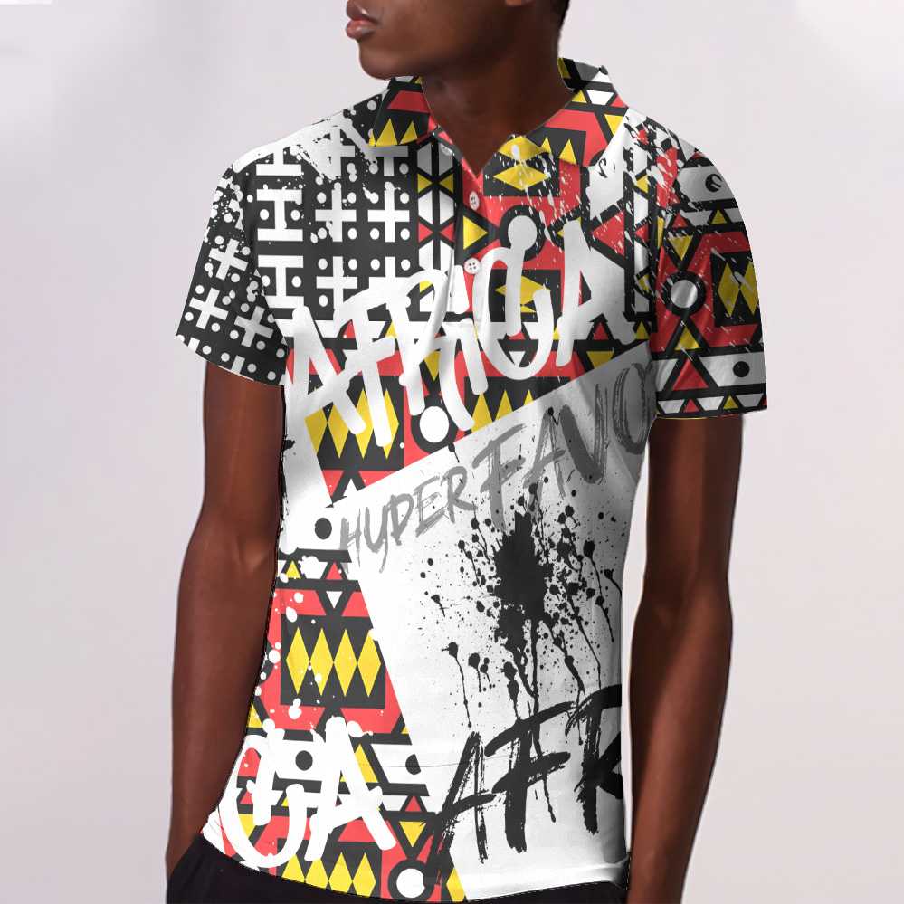 Samakaka Pattern Africa Polo Shirt, Wet Ink African Shirt For Men, Black Lives Matter Shirt - Perfect Gift For Men, Africans