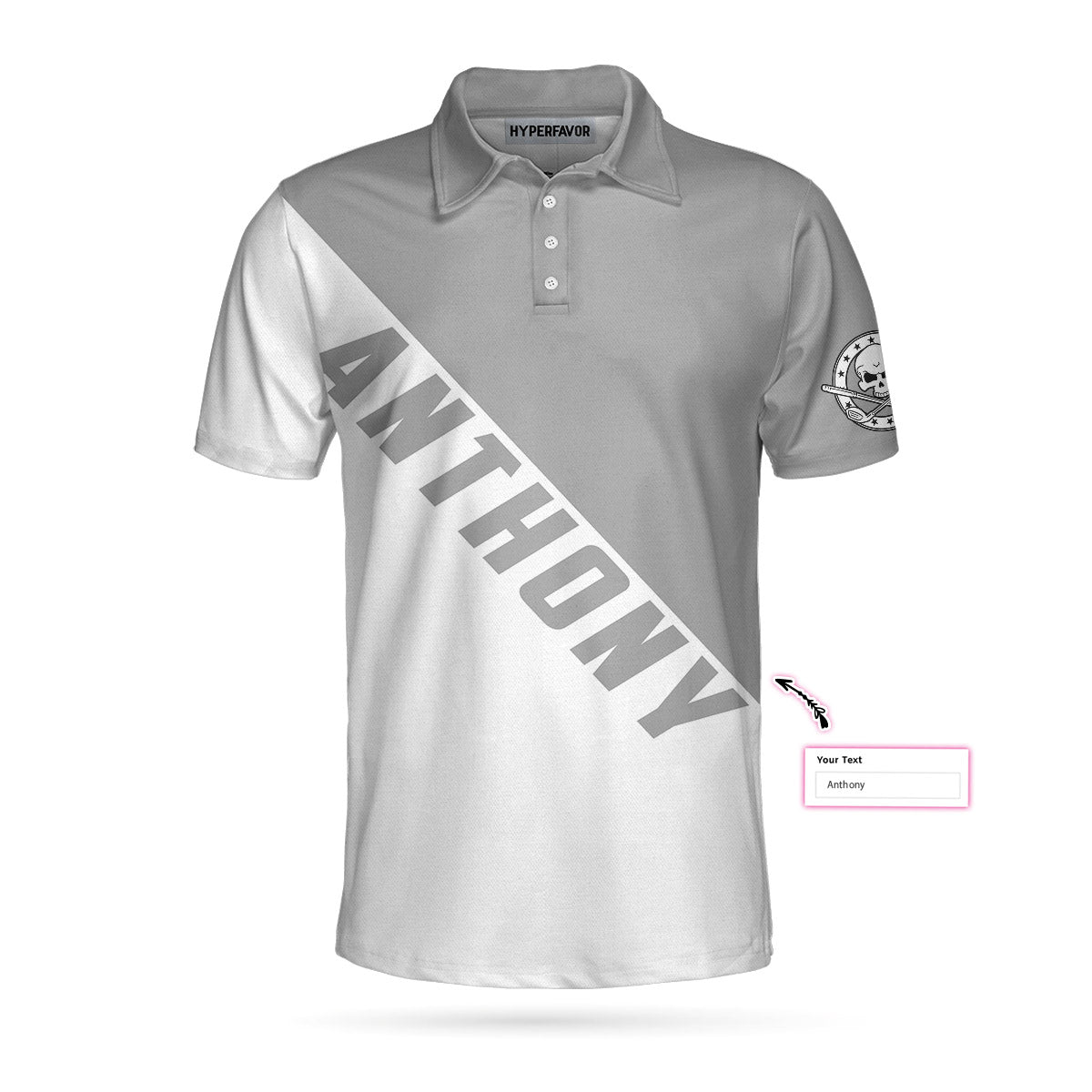 Skull Golfer Your Hole Is My Goal Custom Polo Shirt, Skull Polo Golf Shirts For Male Players With Sayings - Perfect Gift For Men, Golfers