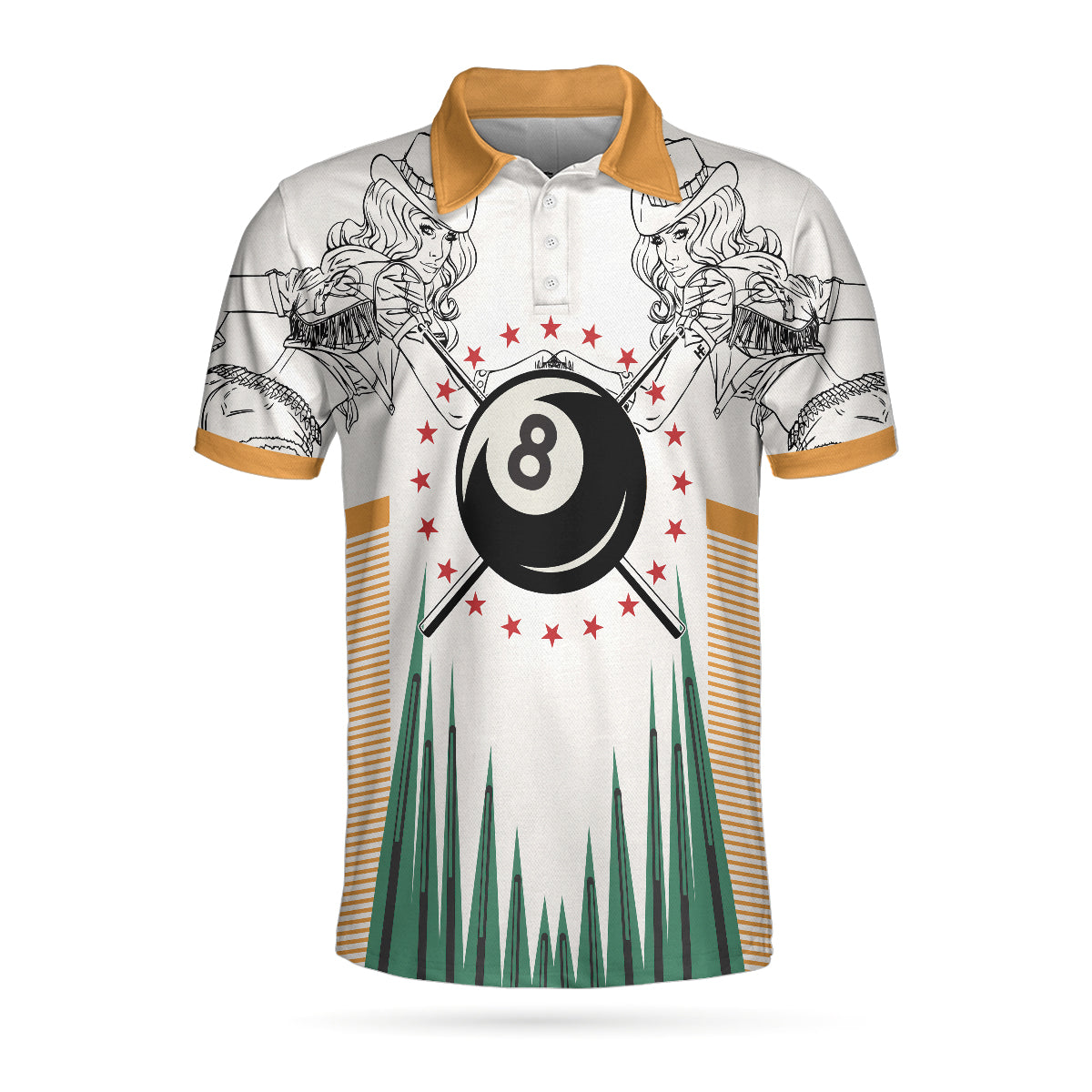 Billiards Polo Shirt, Stroke It Don't Poke It Billiards Polo Shirt, 8-ball Texas Cowgirl Sketching Polo Shirt, Best Billiards Shirt For Men - Perfect Gift For Men, Billiard Lover