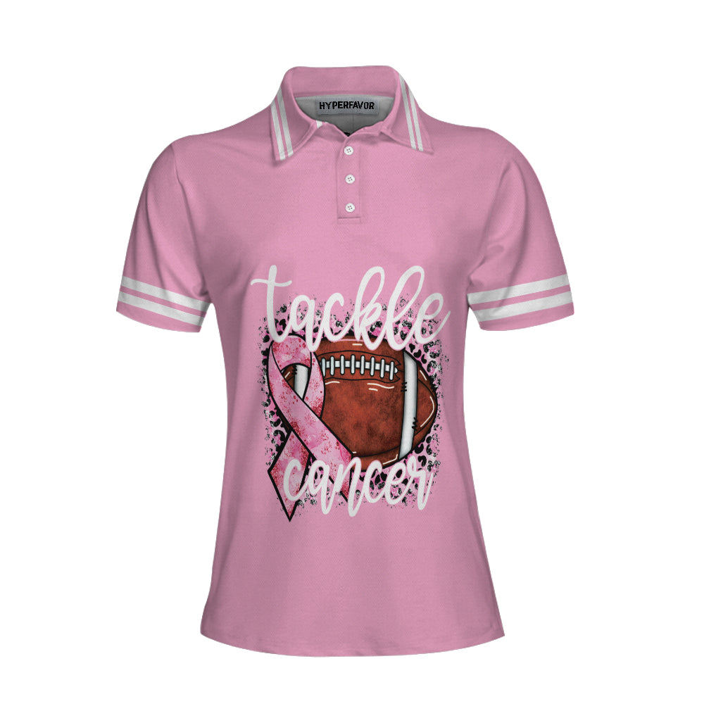 Tackle Cancer Breast Cancer Awareness Custom Short Sleeve Women Polo Shirt, Personalized Gift Idea For Survivors - Perfect Gift For Men