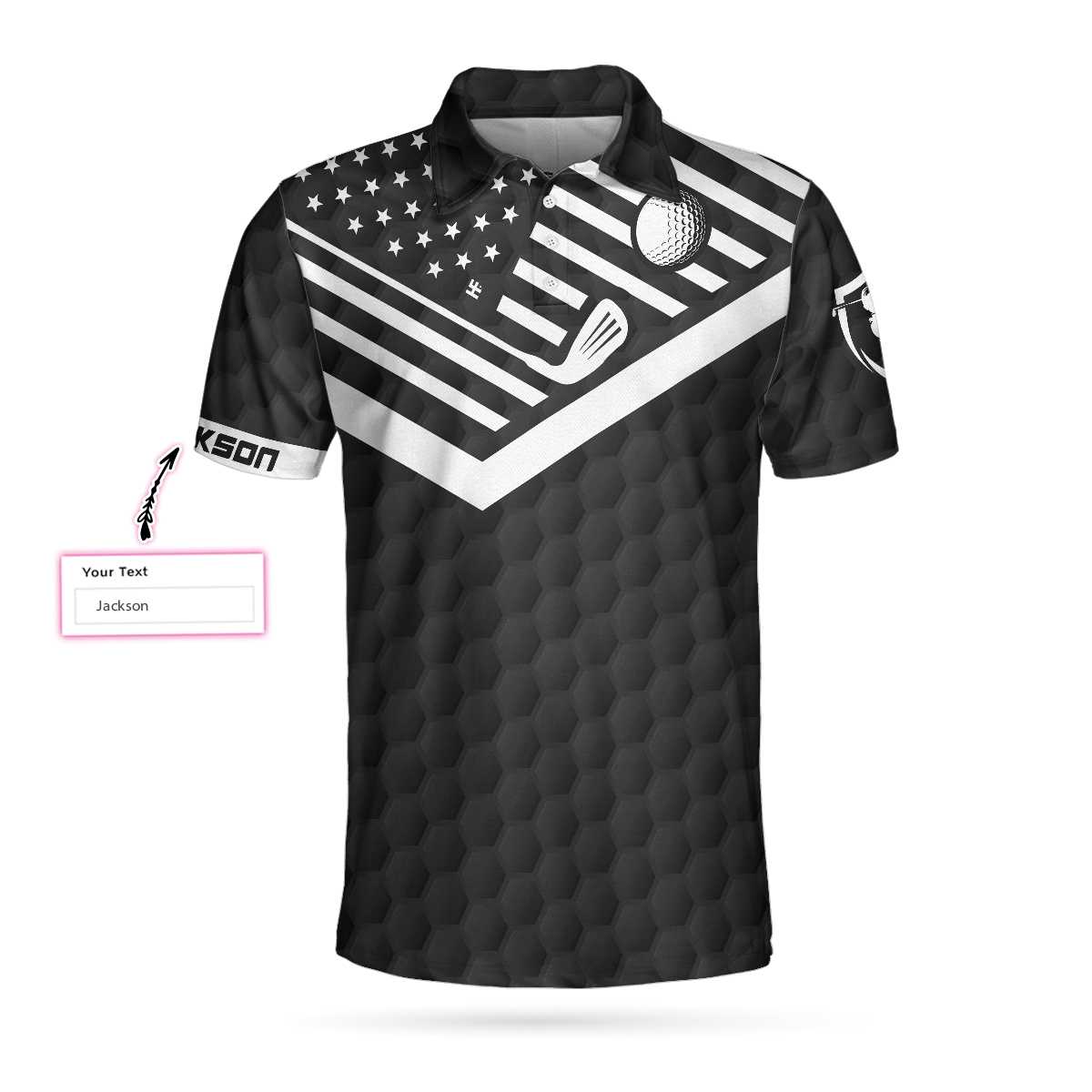 The Older I Get The Harder It Is To Find My Balls Golf Custom Polo Shirt, Personalized Black American Flag Golf Shirt - Perfect Gift For Men