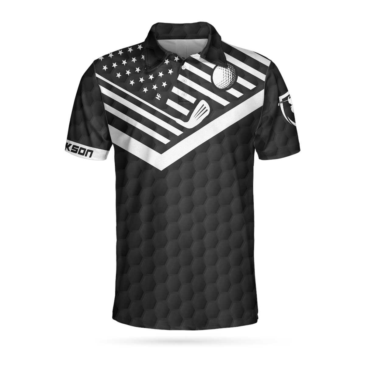 The Older I Get The Harder It Is To Find My Balls Golf Custom Polo Shirt, Personalized Black American Flag Golf Shirt - Perfect Gift For Men