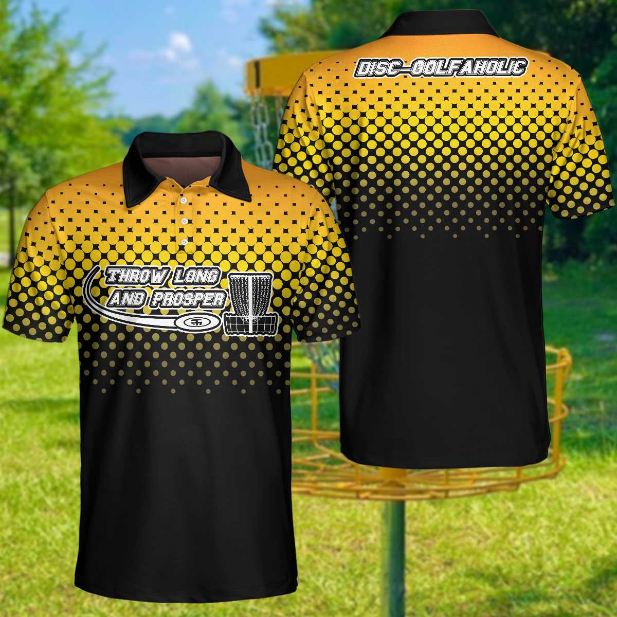 Throw Long And Prosper Disc-golfaholic Short Sleeve Polo Shirt, Cool Disc Golf Shirt - Perfect Gift For Women