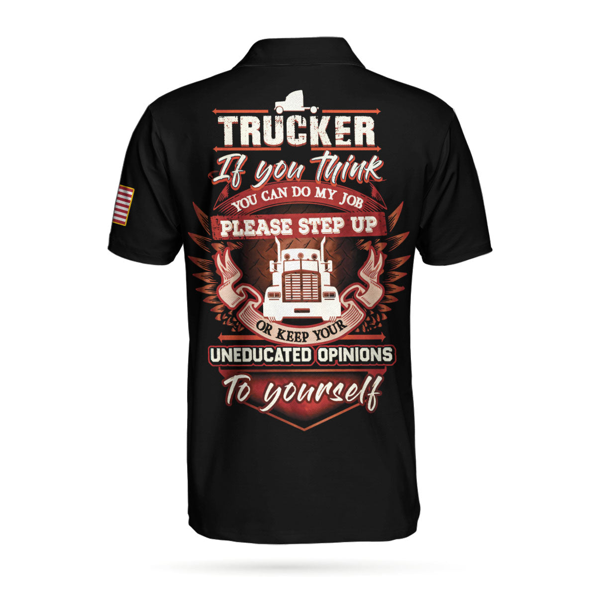 Trucker Proud Skull Short Sleeve Polo Shirt, If You Think You Can Do My Job Polo Shirt, Best Trucker Shirt - Perfect Gift For Men