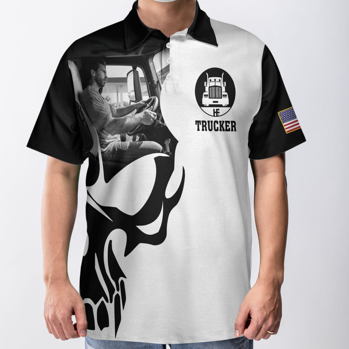 Trucker Proud Skull Short Sleeve Polo Shirt, If You Think You Can Do My Job Polo Shirt, Best Trucker Shirt - Perfect Gift For Men