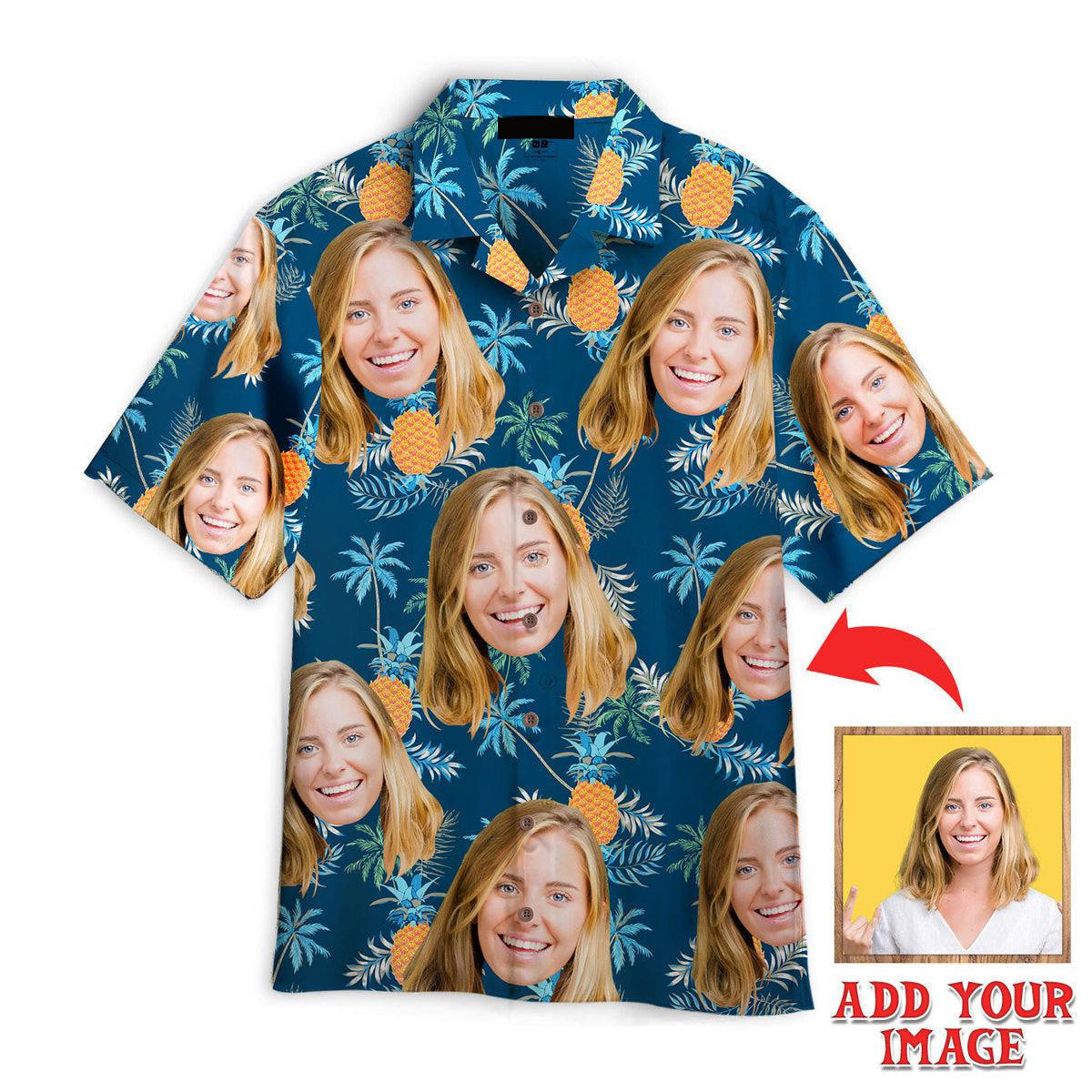 Funny Custom Face Vibe Summer Tropical Custom Hawaiian Shirt, Personalized Hawaiian Shirts, Custom Photo Hawaiian Shirt