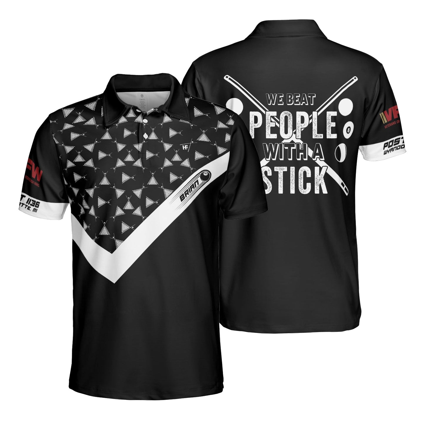 We Beat People With A Stick Polo Shirt, Men Golf Polo Shirt - Perfect Gift For Men