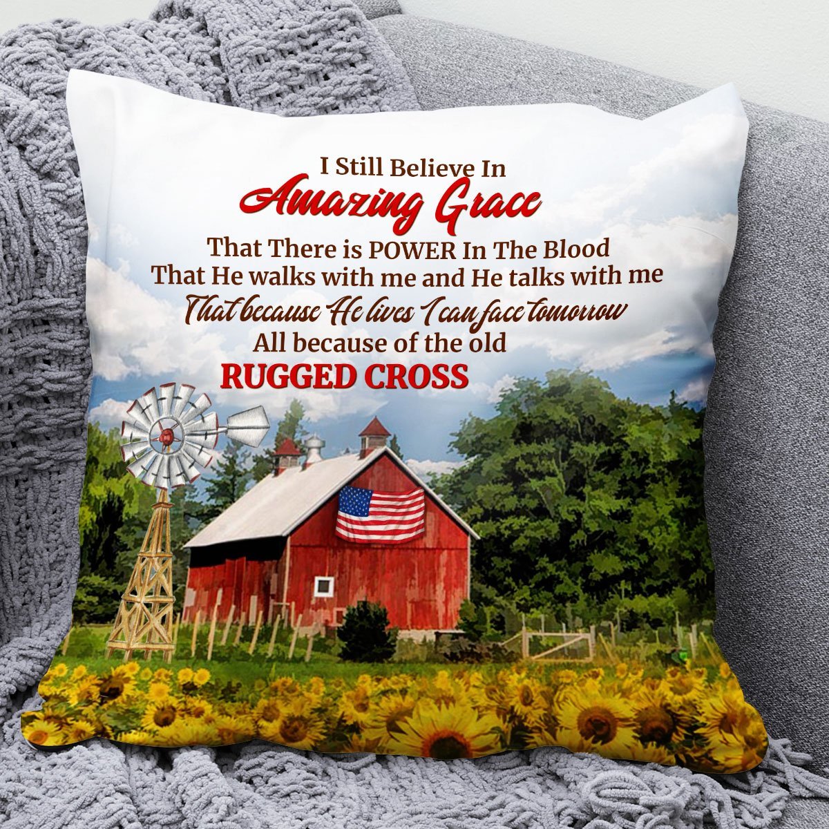 Bible Verse Pillow - Jesus Pillow- Gift For Christian - I Still Believe In Amazing Grace