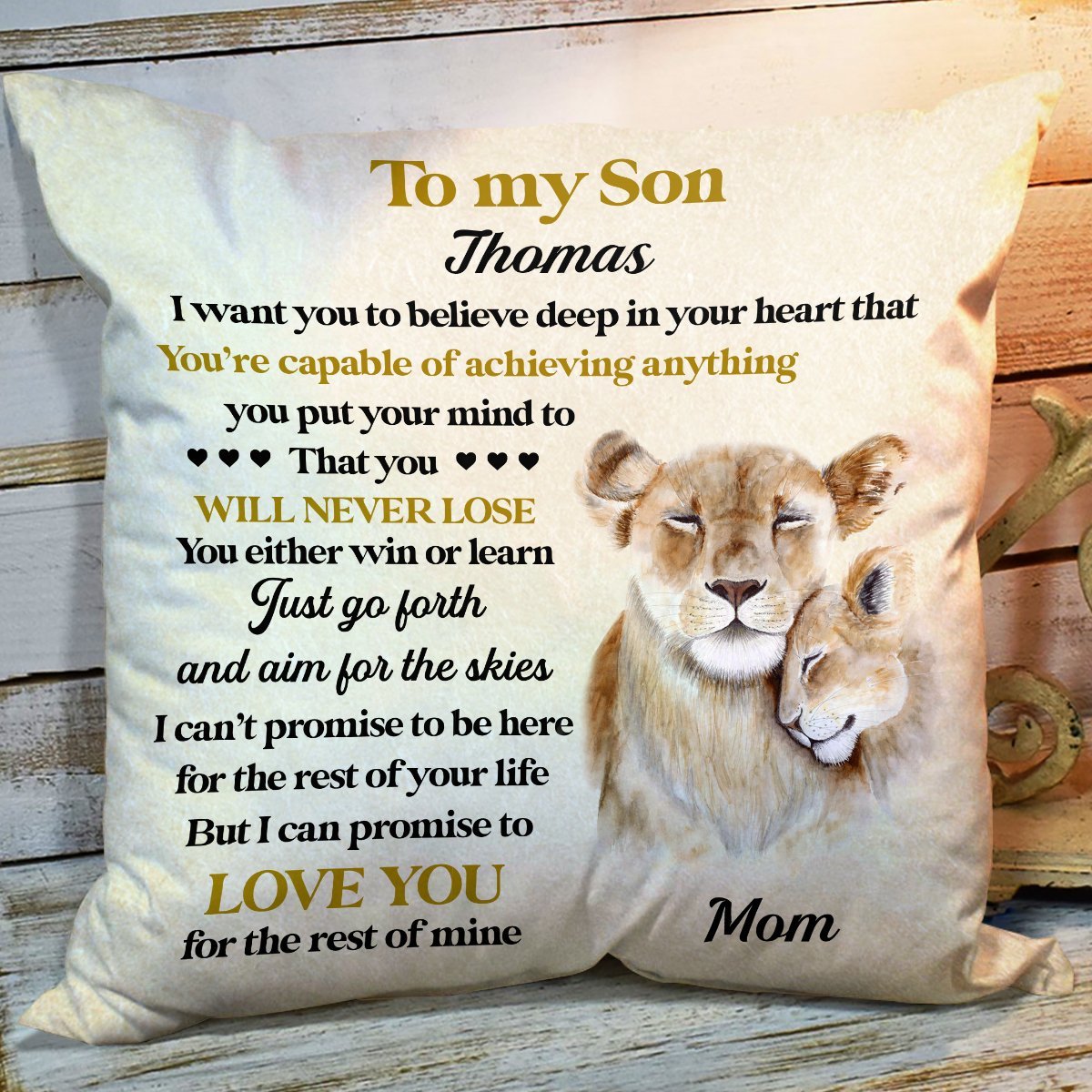 Bible Verse Pillow - Youre Capable Of Achieving Anything You Put - Beautiful Personalized Throw Pillow For Children