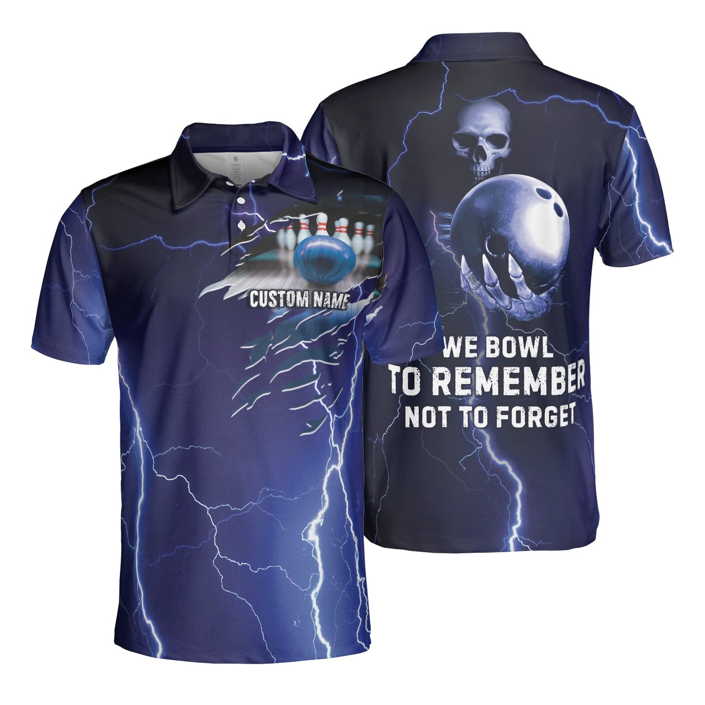 Bowling Custom Men Polo Shirt - We Bowl To Remember Custom Polo Shirt, Personalized Bowling Shirt For Men - Perfect Gift For Friend, Family, Bowling Lovers