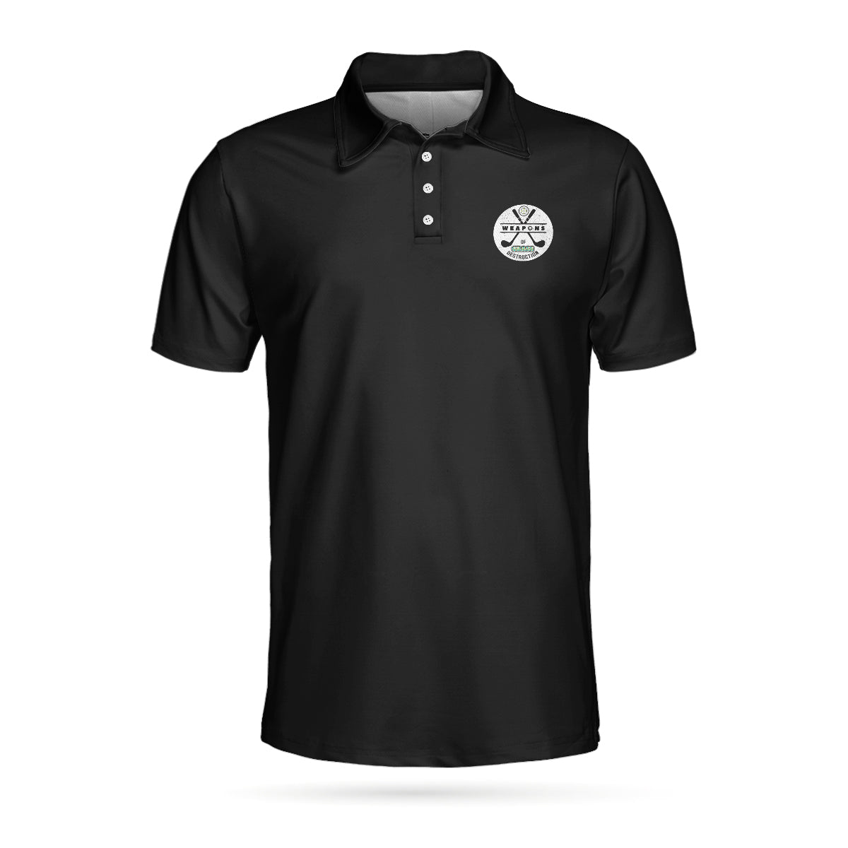 Weapons Of Grass Destruction Custom Name Polo Shirt, Personalized Black Polo Shirt, Best Golf Shirt For Men - Perfect Gift For Men, Golfers
