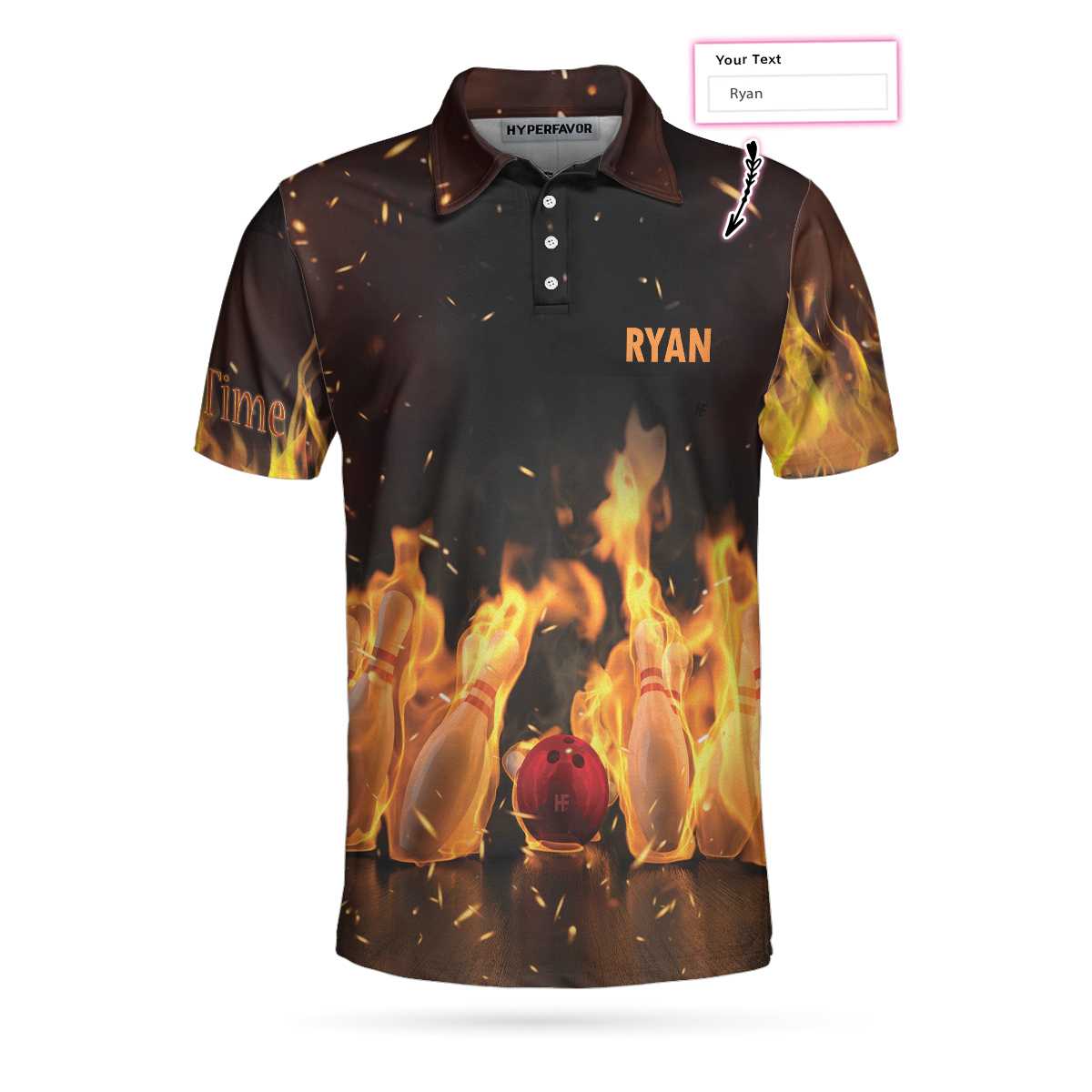What The Hell 20 Bowling Custom Name Polo Shirt - Perfect Gift For Men