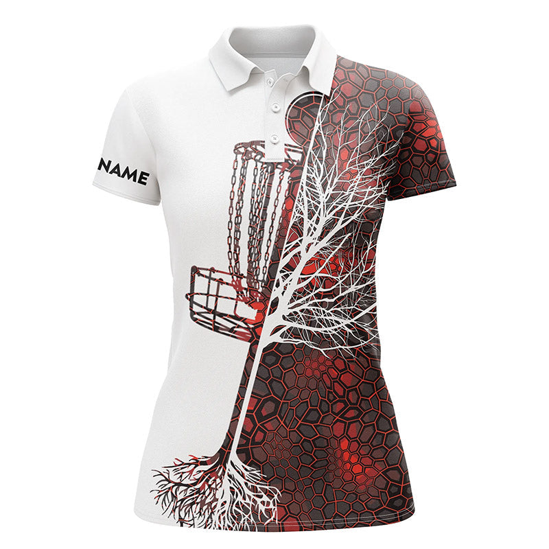 Womens Disc Golf Polo Shirt Custom Name Green Camo Disc Golf Basket, Personalized Disc Golf Shirts , Perfect Gift For Women
