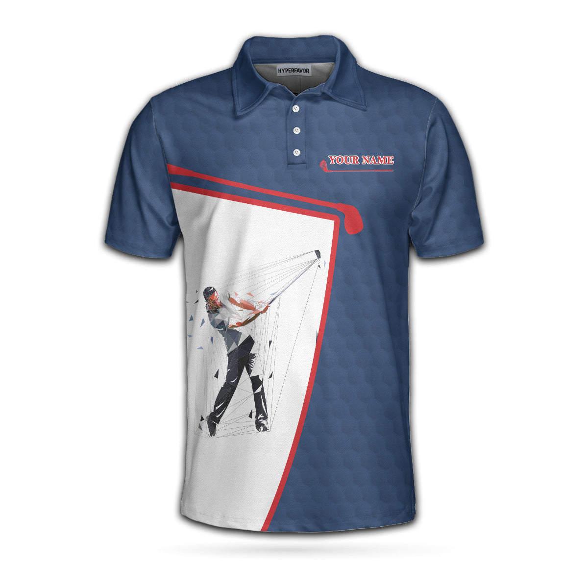 Your Hole Is My Goal Custom Polo Shirt, White And Blue Golf Sayings Shirt, Personalized Golf Gift Idea - Perfect Gift For Men