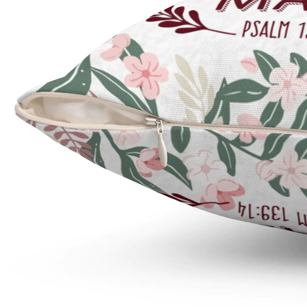 Jesus Pillow - A child of God fearfully and wonderfully made Christian pillow