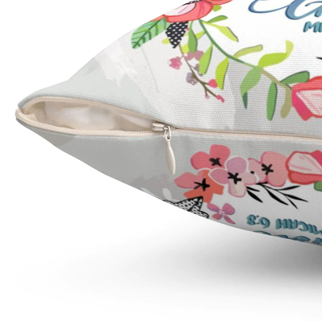 Bible Verse Pillow - Jesus Pillow - Wreath Pillow - Act justly love mercy walk humbly Micah 6:8 Pillow