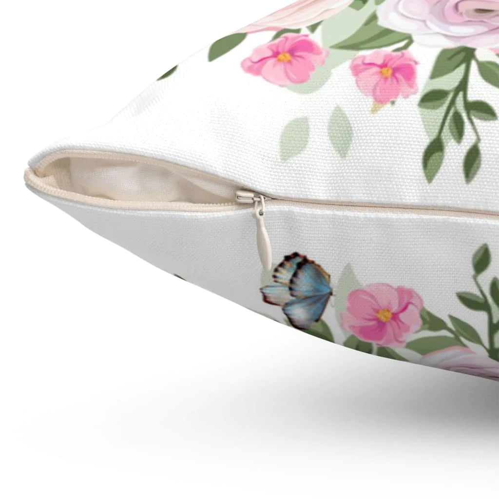 Jesus Pillow - Flowers Pillow - Gift For Christian - Ask me about Jesus Pillow