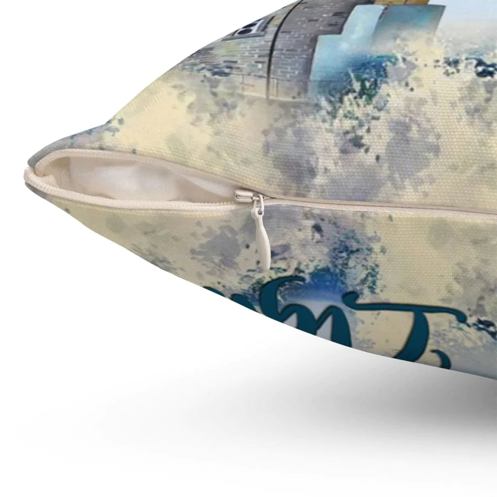 Jesus Pillow - Lighthouse, Wooden Cross Pillow - Gift For Christian - At my darkest God is my light Pillow