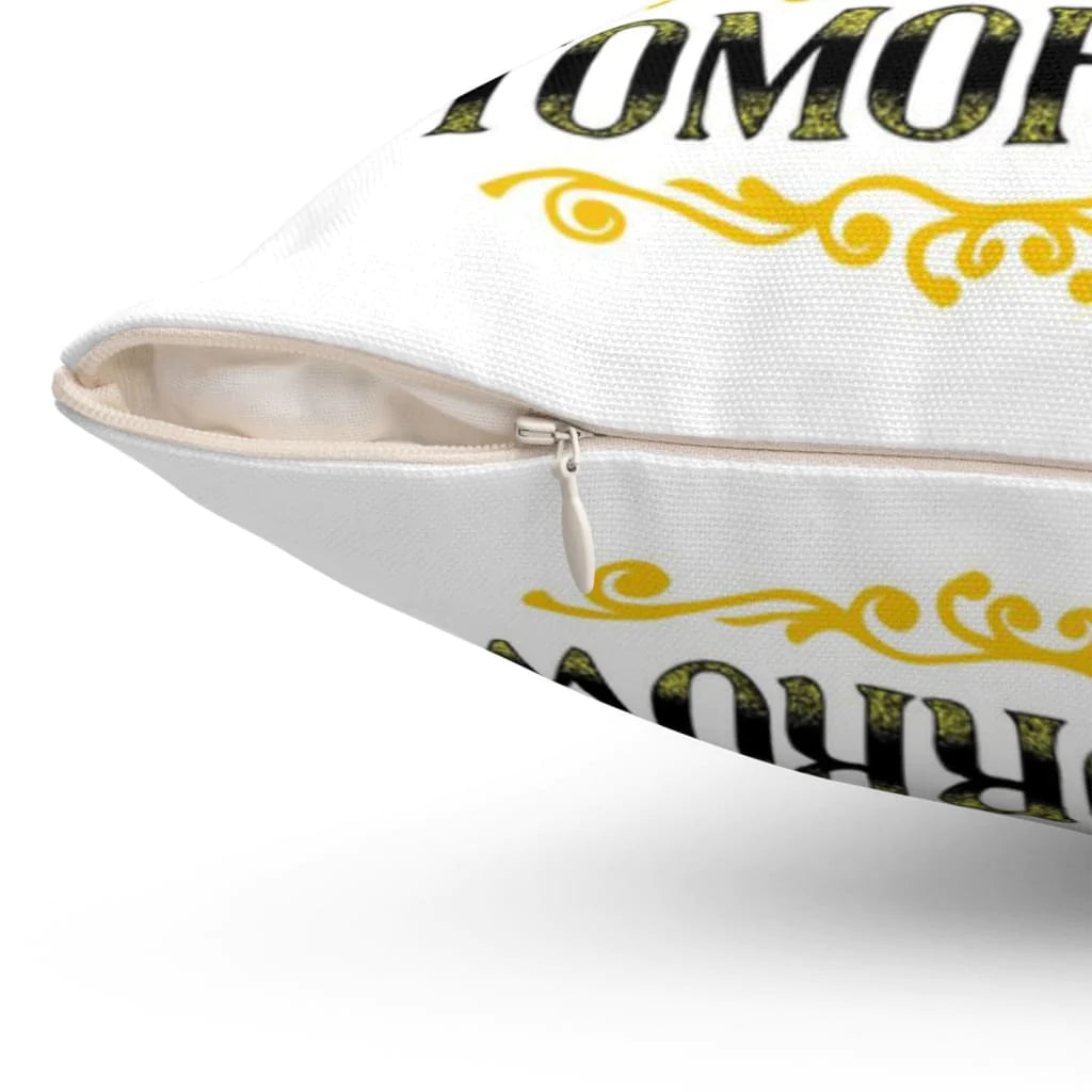 Jesus Pillow - Because he lives I can face tomorrow Christian pillow